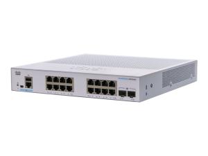 Cisco Business 350 Series CBS350-16T-E-2G - Commutateur - C3 - Géré - 16 x 10/100/1000 + 2 x Gigabit SFP - Montable sur rack - CBS350-16T-E-2G-EU - Concentrateurs et commutateurs gigabit