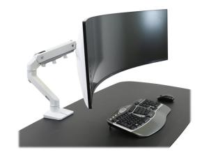 Ergotron HX - Kit de montage (bras articulé, fixation par pince pour bureau, bras prolongateur, montage par passe-câble, pivot HD) - Technologie brevetée Constant Force - pour écran LCD / écran LCD incurvé - blanc - Taille d'écran : up to 49" - 45-647-216 - Montages pour TV et moniteur