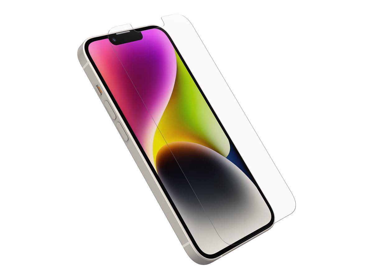 OtterBox Trusted Glass - Protection d'écran pour téléphone portable - verre - clair - pour Apple iPhone 14 - 77-88913 - Accessoires pour téléphone portable