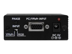 StarTech.com Convertisseur Vidéo Composante YPbPr (YUV) ou VGA et Audio vers HDMI® - PC vers HDMI -  1080p (HDTV) et 1920x1200 (PC) - Convertisseur vidéo - vidéo composante, VGA - HDMI - noir - VGA2HD2 - Convertisseurs vidéo