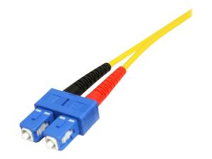 StarTech.com 7m Fiber Optic Cable - Single-Mode Duplex 9/125 - LSZH - LC/SC - OS1 - LC to SC Fiber Patch Cable (SMFIBLCSC7) - Cordon de raccordement - mode unique SC (M) pour mode unique LC (M) - 7 m - fibre optique - duplex - 9 / 125 micromètres - OS1 - moulé - jaune - SMFIBLCSC7 - Câblesenfibres