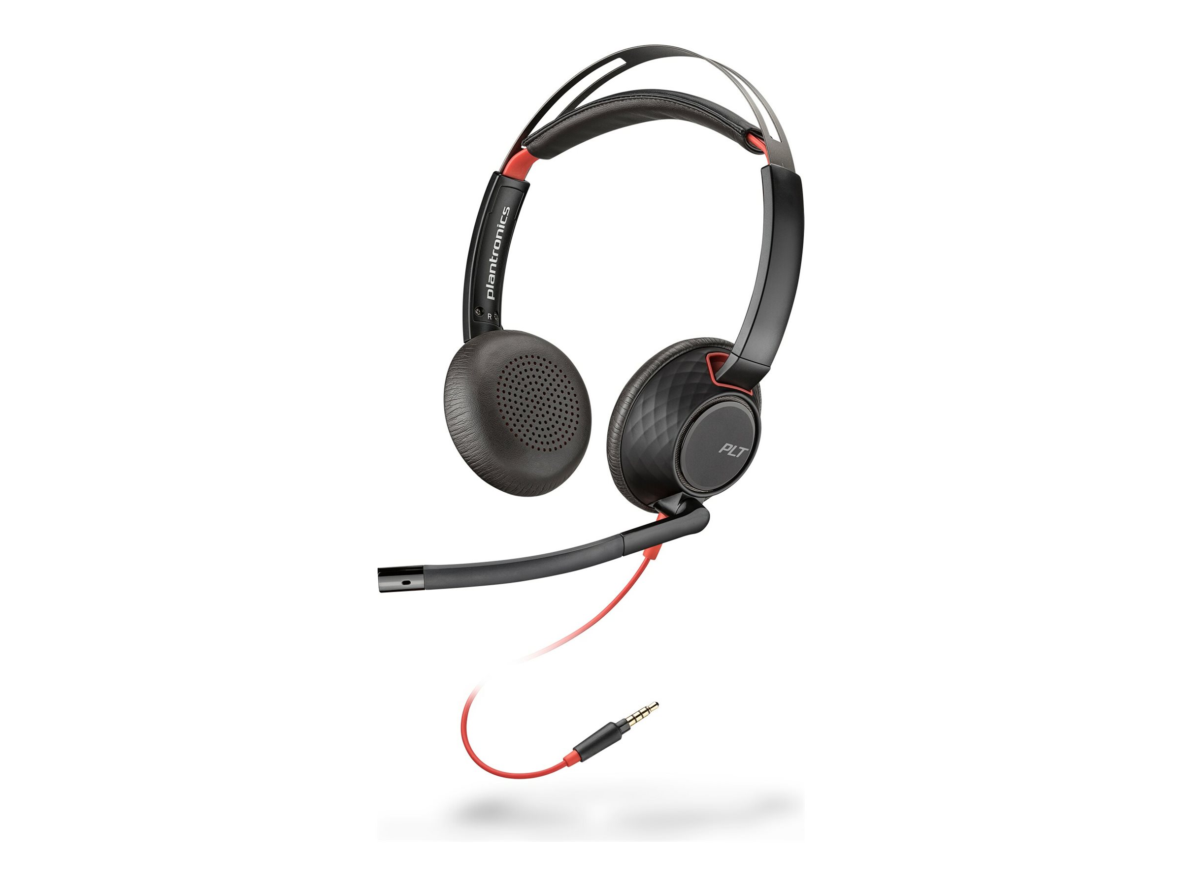 Poly Blackwire 5220 - Micro-casque - sur-oreille - filaire - jack 3,5mm - noir - Certifié pour Skype for Business, Optimisé pour la CU, Certifié Avaya, certifié Cisco Jabber - 85Q68AA - Écouteurs