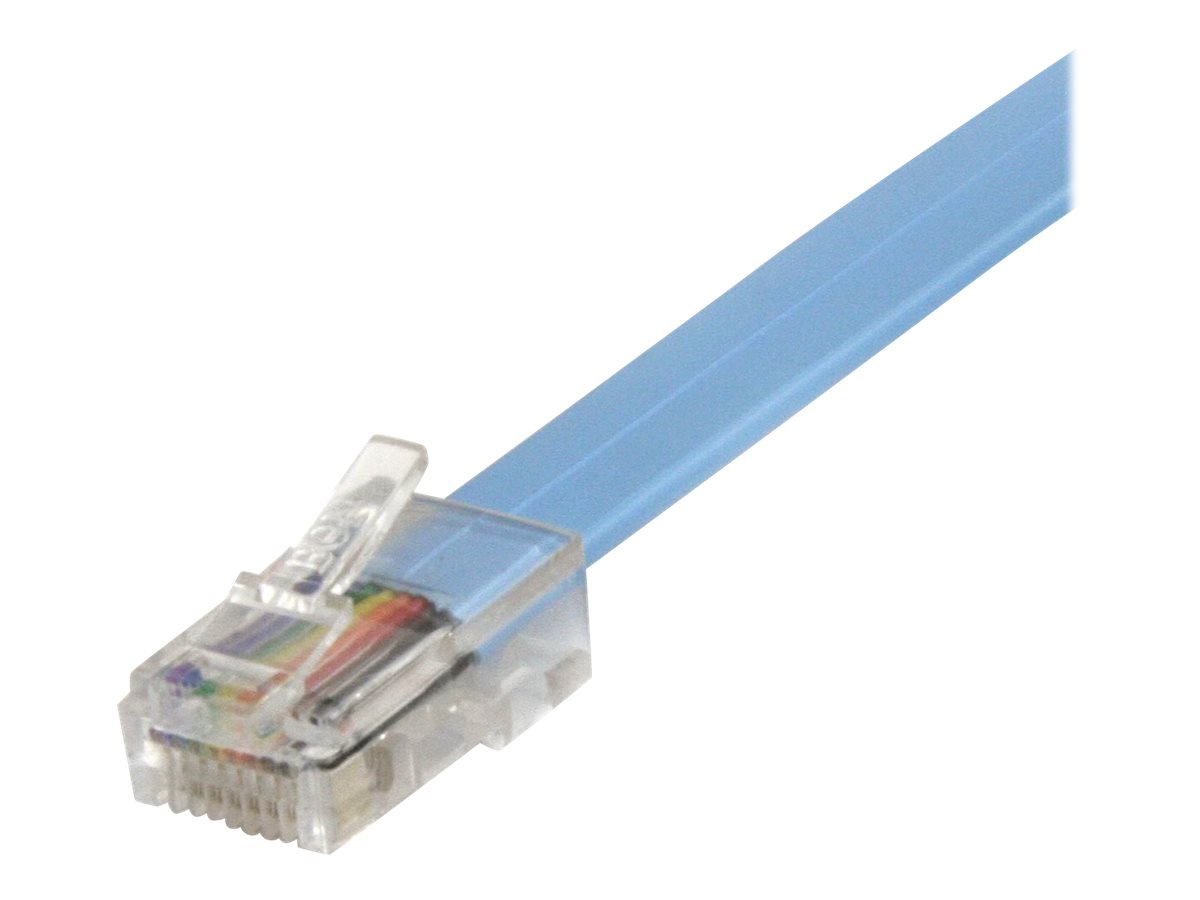 StarTech.com Câble rollover pour console Cisco de 1,8 m - RJ45 - M/M - Câble réseau - RJ-45 (M) pour RJ-45 (M) - 1.8 m - moulé, plat - bleu - ROLLOVERMM6 - Câbles réseau spéciaux