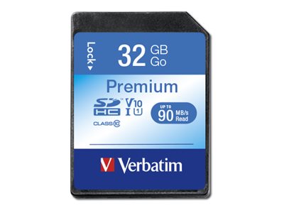 Verbatim - Carte mémoire flash - 32 Go - Class 10 - SDHC - 43963 - Cartes flash