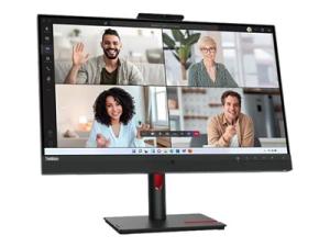 Lenovo ThinkVision T27hv-30 - Écran LED - 27" - 2560 x 1440 QHD - IPS - 300 cd/m² - 1000:1 - 4 ms - HDMI, DisplayPort, USB-C - haut-parleurs - noir corbeau - 63D6UAT3EU - Écrans d'ordinateur