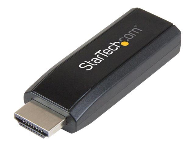 StarTech.com HDMI to VGA Adapter - Aux Audio Output - Compact - 1920x1200 - HDMI to VGA (HD2VGAMICRA) - Convertisseur vidéo - HDMI - VGA - noir - HD2VGAMICRA - Convertisseurs vidéo