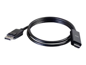 C2G 0.9m DisplayPort Male to HD Male Active Adapter Cable - 4K 60Hz - Câble adaptateur - DisplayPort mâle pour HDMI mâle - 90 cm - noir - actif, support 4K - 80693 - Câbles HDMI