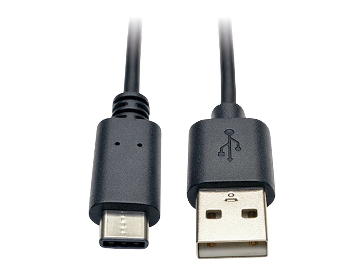 Eaton Tripp Lite Series USB-A to USB-C Cable, USB 2.0, (M/M), 3 ft. (0.91 m) - Câble USB - 24 pin USB-C (M) pour USB (M) - USB 2.0 - 91.4 cm - moulé - noir - U038-003 - Câbles USB