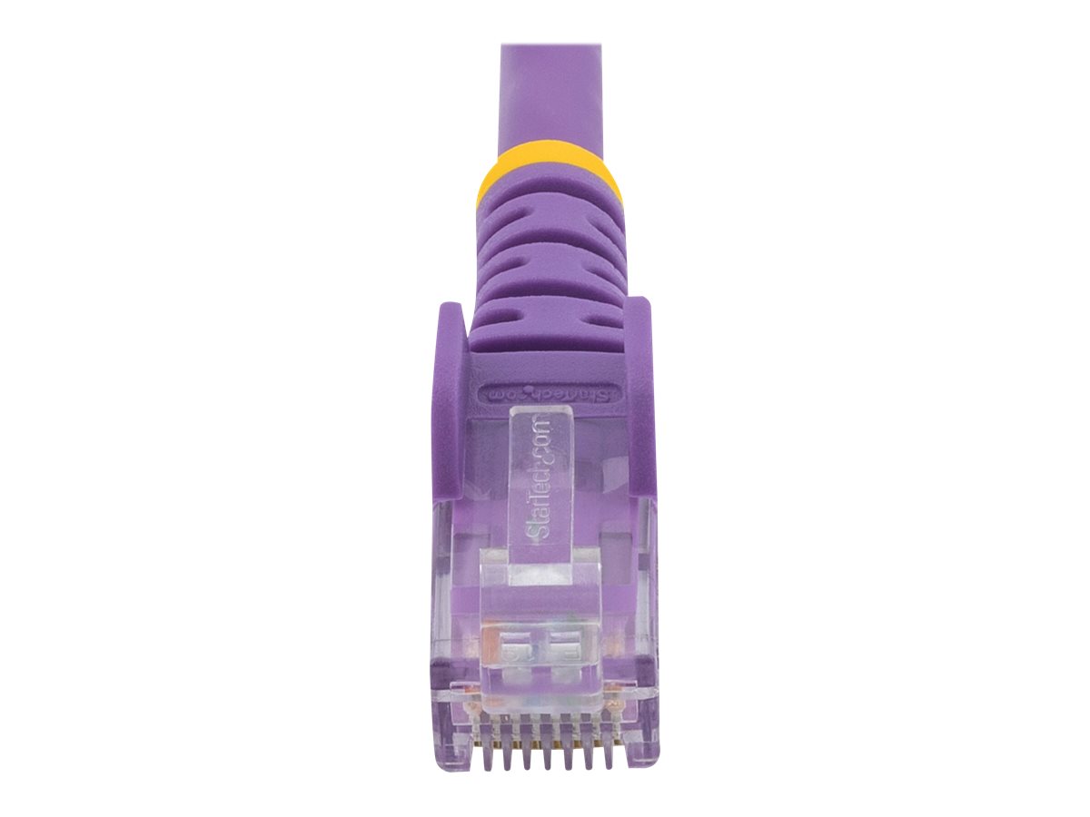 StarTech.com Câble réseau Cat6 UTP sans crochet - 50 cm Violet - Cordon Ethernet RJ45 anti-accroc - Câble patch - Câble réseau - RJ-45 (M) pour RJ-45 (M) - 50 cm - UTP - CAT 6 - sans crochet, bloqué - violet - N6PATC50CMPL - Câbles à paire torsadée