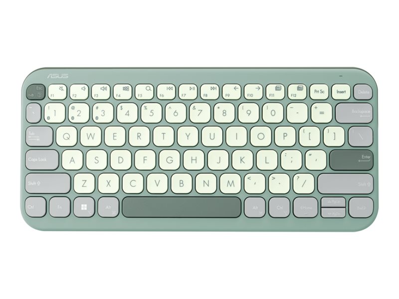 ASUS Marshmallow KW100 - Clavier - déplacement de touche de 1,6 mm, durée de vie de 10 millions de clics - 75% - compact - sans fil - Bluetooth 5.0 - thé vert au lait - 90XB0880-BKB0D0 - Claviers