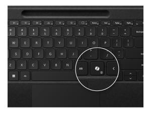 Microsoft Surface Pro Flex Keyboard - Clavier - avec pavé tactile, accéléromètre, plateau de rangement et de chargement du Surface Slim Pen 2 - rétroéclairé - sans fil - Bluetooth LE - AZERTY - Français - noir - ZRA-00005 - Claviers