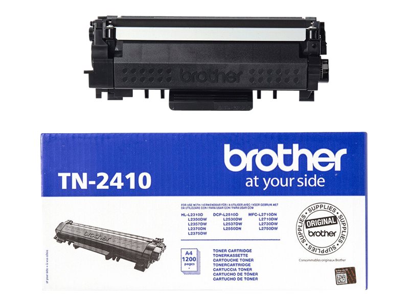 Brother TN2410 - Noir - original - cartouche de toner - pour Brother DCP-L2510, L2530, L2537, L2550, HL-L2350, L2370, L2375, MFC-L2713, L2730, L2750 - TN2410 - Cartouches de toner Brother