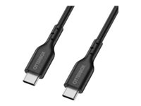 OtterBox Standard - USB-C - 24 pin USB-C (M) pour 24 pin USB-C (M) - 1 m - Charge rapide - noir - 78-81366 - Câbles USB