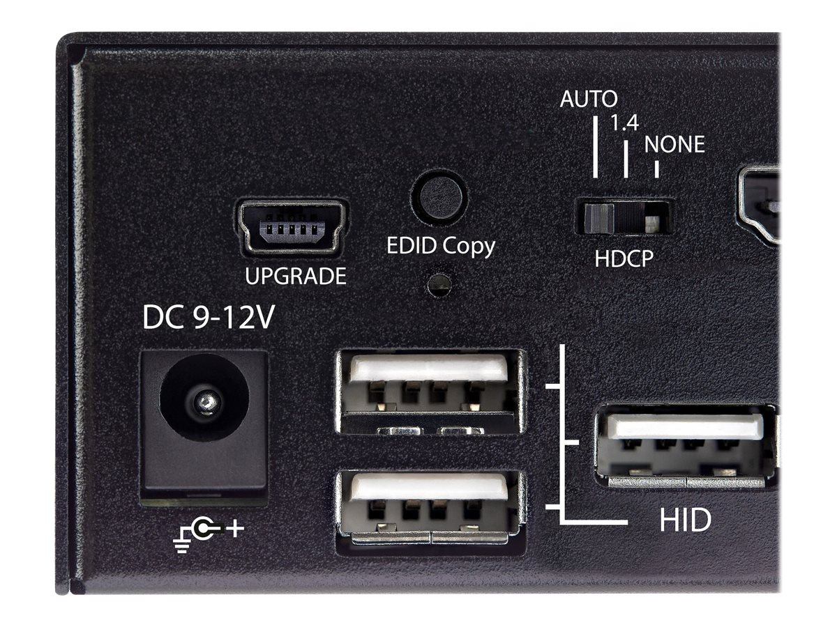 StarTech.com Commutateur KVM HDMI à 2 Ports - Moniteur Unique 4K 60Hz Ultra HDR - KVM de Bureau HDMI 2.0 avec Hub USB 3.0 (5Gbps) et 4x USB 2.0 HID, Audio - Commutation par Touches - TAA (SV231HU34K6) - Commutateur écran-clavier-souris/audio - 2 x KVM / audio - 1 utilisateur local - de bureau, Montable sur rack - Conformité TAA - SV231HU34K6 - Commutateurs KVM