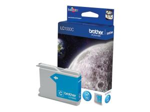 Brother LC1000C - Cyan - original - cartouche d'encre - pour Brother DCP-350, 353, 357, 560, 750, 770, MFC-3360, 465, 5460, 5860, 660, 680, 845, 885 - LC1000C - Cartouches d'encre Brother