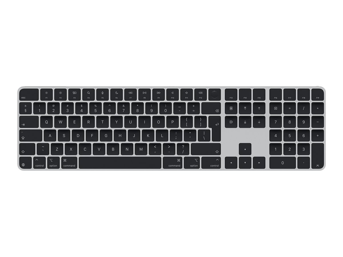 Apple Magic Keyboard with Touch ID and Numeric Keypad - Clavier - USB-C - sans fil - Bluetooth - QWERTY - Anglais international - clés noires - MXK83Z/A - Claviers