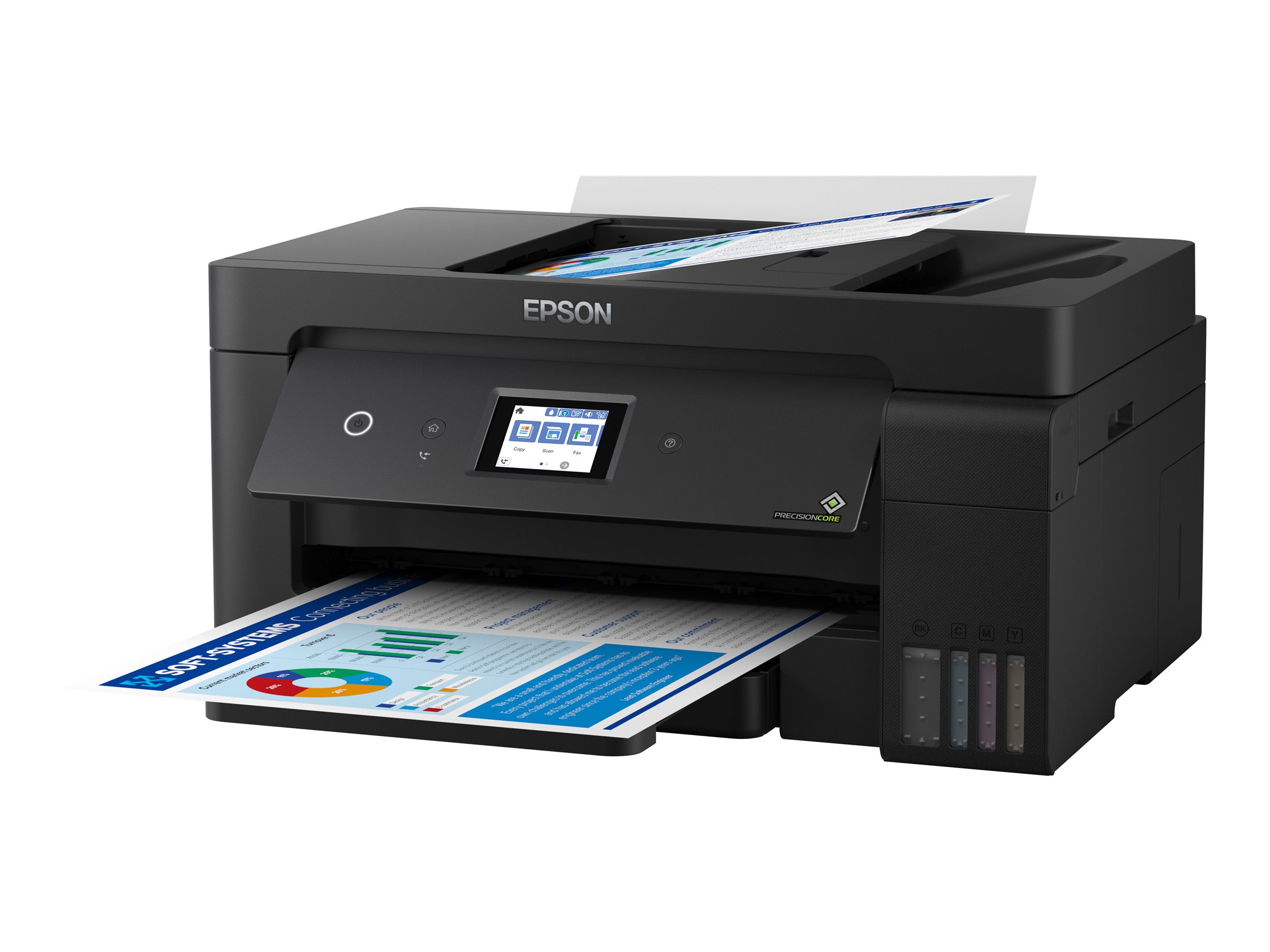 Epson EcoTank ET-15000 - Imprimante multifonctions - couleur - jet d'encre - A3/Ledger (297 x 432 mm) (original) - A3/Ledger (support) - jusqu'à 11.5 ppm (copie) - jusqu'à 17 ppm (impression) - 270 feuilles - 33.6 Kbits/s - USB 2.0, LAN, Wi-Fi - C11CH96401 - Imprimantes multifonctions