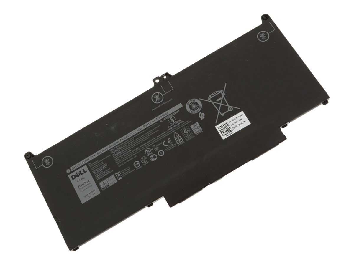 DLH - Batterie de portable (équivalent à : Dell 5VC2M, Dell MXV9V, Dell 0MXV9V, Dell N2K62, Dell 829MX, Dell CR8V9, Dell WXW80) - Lithium Ion - 7400 mAh - 57 Wh - pour Dell Inspiron 13 7300 black, 7306 2-in-1 black; Latitude 53XX, 53XX 2-in-1, 7300, 7400 - DWXL4207-B060Y4 - Batteries spécifiques