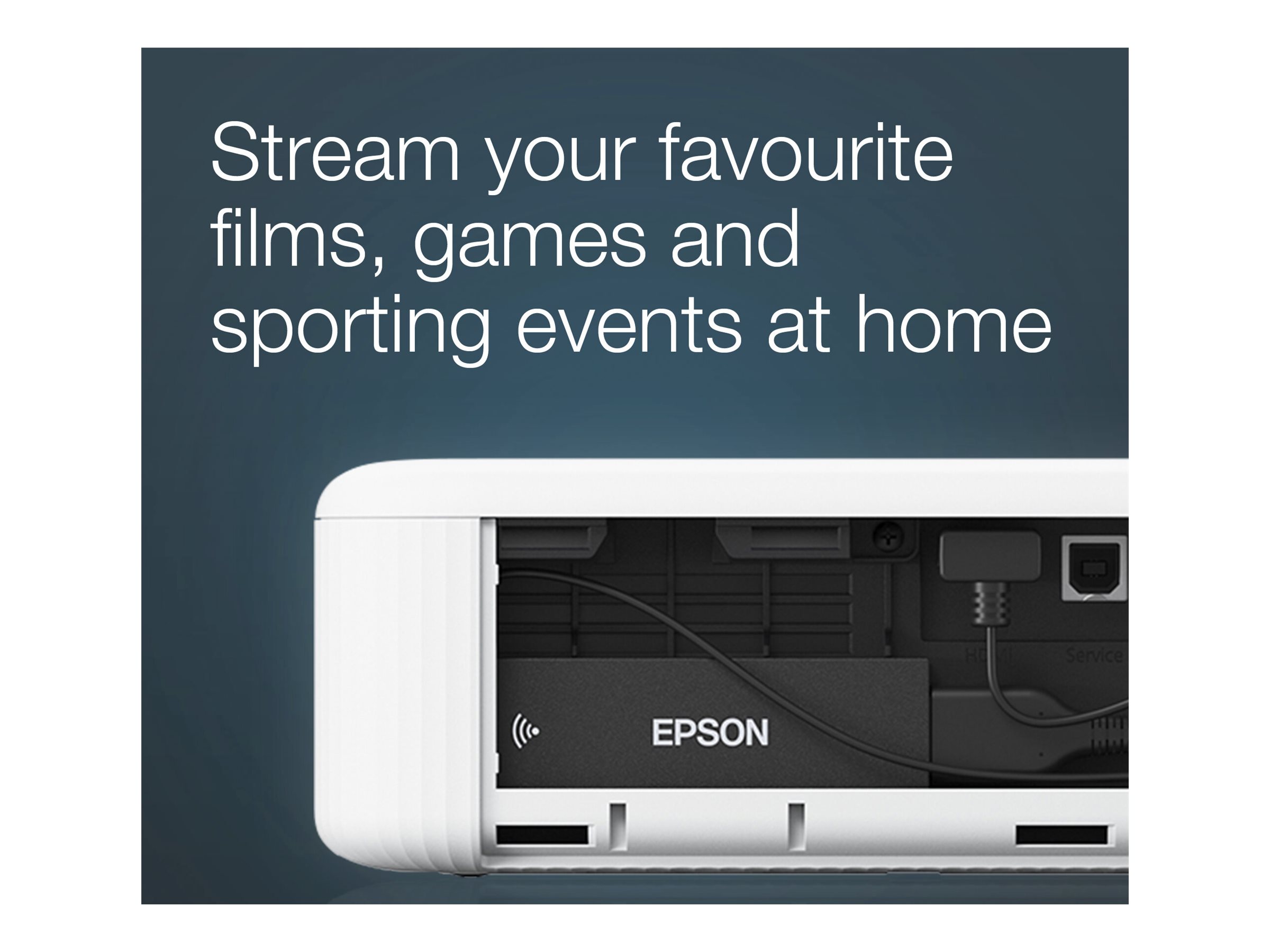 Epson CO-FH02 - Projecteur 3LCD - portable - 3000 lumens (blanc) - 3000 lumens (couleur) - Full HD (1920 x 1080) - 16:9 - 1080p - blanc et noir - Android TV - V11HA85040 - Projecteurs pour home cinema