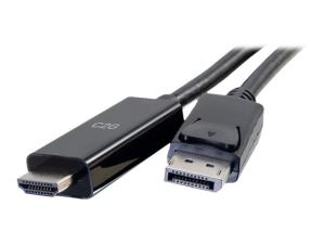 C2G 0.9m DisplayPort Male to HD Male Active Adapter Cable - 4K 60Hz - Câble adaptateur - DisplayPort mâle pour HDMI mâle - 90 cm - noir - actif, support 4K - 80693 - Câbles HDMI