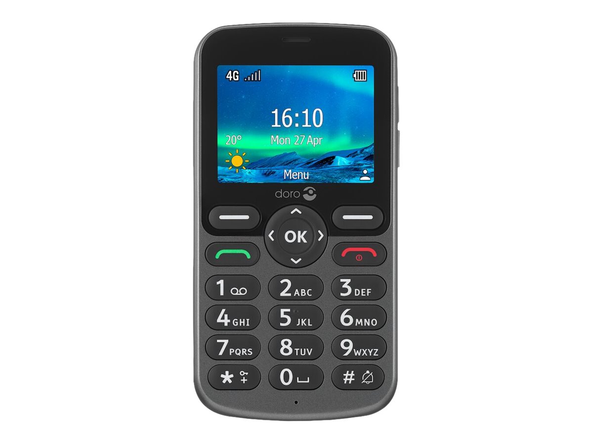 DORO 5860 - 4G téléphone de service - microSD slot - 320 x 240 pixels - rear camera 2 MP - gris - 8209 - Téléphones 4G