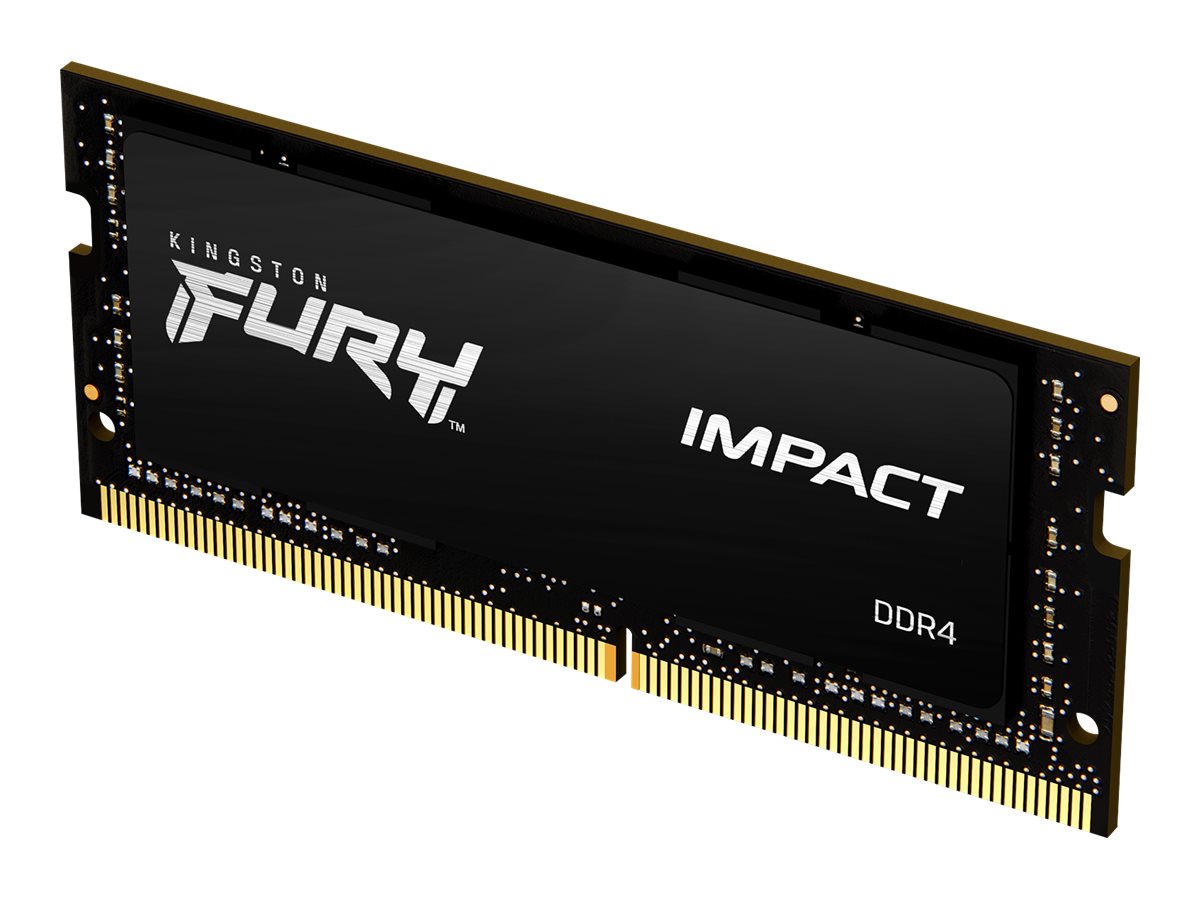 Kingston FURY Impact - DDR4 - module - 16 Go - SO DIMM 260 broches - 2666 MHz / PC4-21300 - CL15 - 1.2 V - mémoire sans tampon - non ECC - noir - KF426S15IB1/16 - Mémoire pour ordinateur portable