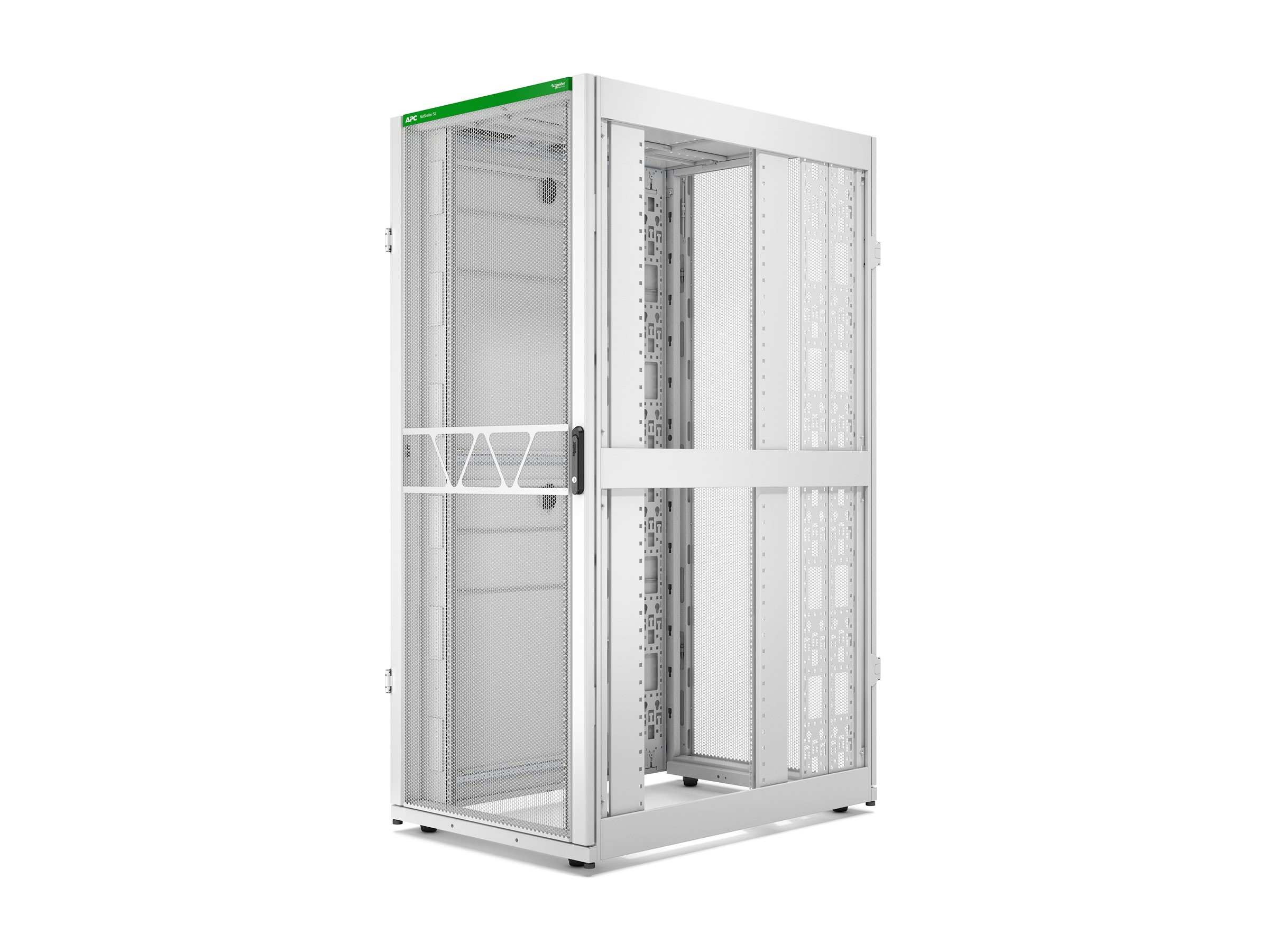 APC NetShelter SX Gen 2 - Rack armoire - H 1991 x L 800 x P 1200 mm, avec les côtés - sur le sol - blanc - 42U - 19" - AR3380W2 - Accessoires pour serveur