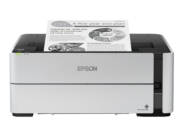 Epson EcoTank ET-M1180 - Imprimante - Noir et blanc - Recto-verso - jet d'encre - rechargeable - A4/Legal - 1 200 x 2 400 ppp - jusqu'à 20 ppm - capacité : 250 feuilles - USB 2.0, LAN, Wi-Fi - C11CG94402 - Imprimantes jet d'encre