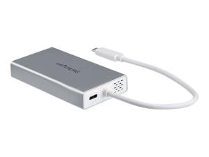 StarTech.com Adaptateur multiport USB-C, station d'accueil de voyage USB-C avec HDMI 4K, pass-through d'alimentation 60 W, GbE, hub USB-A 3.0 2 points, blanc - Station d'accueil USB-C portable (DKT30CHPDW) - Station d'accueil - USB-C / Thunderbolt 3 - HDMI - 1GbE - Conformité TAA - DKT30CHPDW - Stations d'accueil pour ordinateur portable