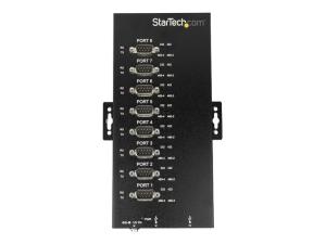 StarTech.com Hub industriel USB vers série RS232 / RS422 / RS485 à 8 ports avec protection électrostatique (ESD) 15 kV - Adaptateur série - USB 2.0 - RS-232/422/485 x 8 - noir - Conformité TAA - ICUSB234858I - Cartes réseau USB