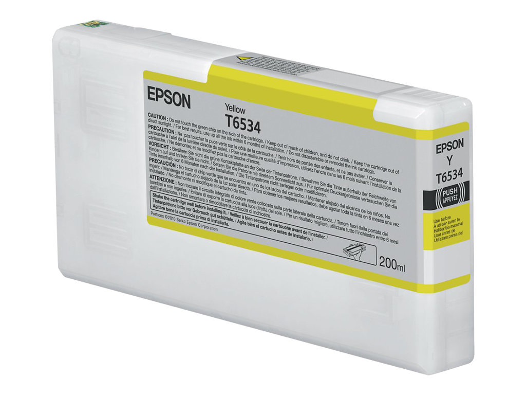 Epson - 200 ml - jaune - original - cartouche d'encre - pour Stylus Pro 4900, Pro 4900 Designer Edition, Pro 4900 Spectro_M1 - C13T653400 - Cartouches d'encre Epson
