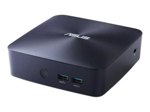 ASUS VivoMini UN68U - Barebone - mini PC - 1 x Core i5 8250U - RAM 0 Go - UHD Graphics 620 - Gigabit Ethernet LAN sans fil: - Bluetooth 4.0, 802.11a/b/g/n/ac - bleu nuit - UN68U-BM011M - Mini-systèmes