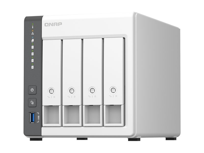 QNAP TS-433 - Serveur NAS - 4 Baies - SATA 6Gb/s - RAID RAID 0, 1, 5, 6, 10, 50, JBOD, 60 - RAM 4 Go - Gigabit Ethernet / 2.5 Gigabit Ethernet - iSCSI support - TS-433-4G - NAS