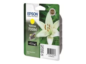 Epson T0594 - 13 ml - jaune - original - blister - cartouche d'encre - pour Stylus Photo R2400 - C13T05944010 - Cartouches d'imprimante