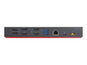 Lenovo ThinkPad Hybrid USB-C with USB-A Dock - Station d'accueil - USB-C - 2 x HDMI, 2 x DP - 1GbE - 135 Watt - Campus - 40AF0135EU - Stations d'accueil pour ordinateur portable