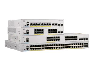 Cisco Catalyst 1000-24P-4X-L - Commutateur - Géré - 13 x 10/100/1000 (PoE+) + 11 x 10/100/1000 + 4 x SFP+ 10 Go (liaison montante) - Montable sur rack - PoE+ (195 W) - C1000-24P-4X-L - Concentrateurs et commutateurs gigabit