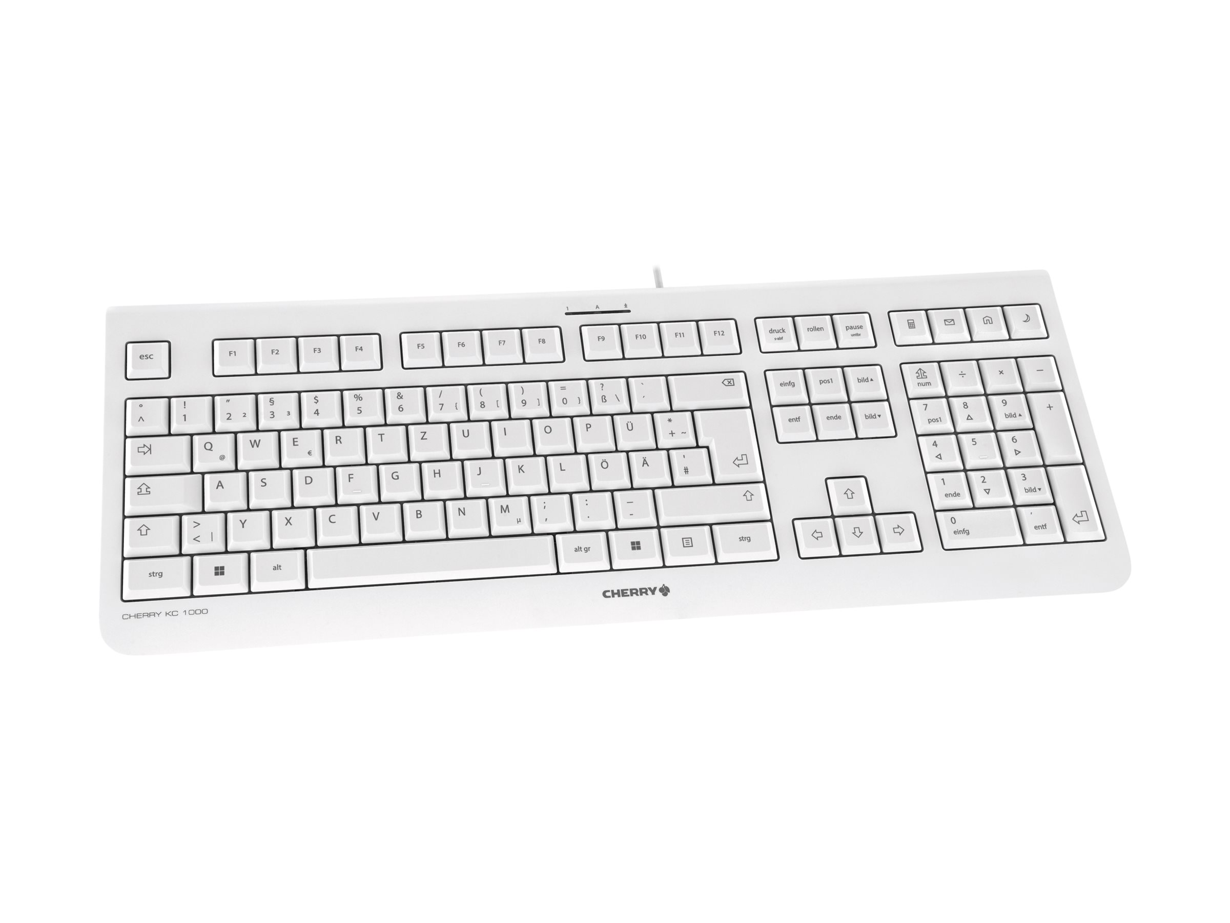 CHERRY KC 1000 - Clavier - Français - commutateur : CHERRY LPK - gris clair - JK-0800FR-0 - Claviers