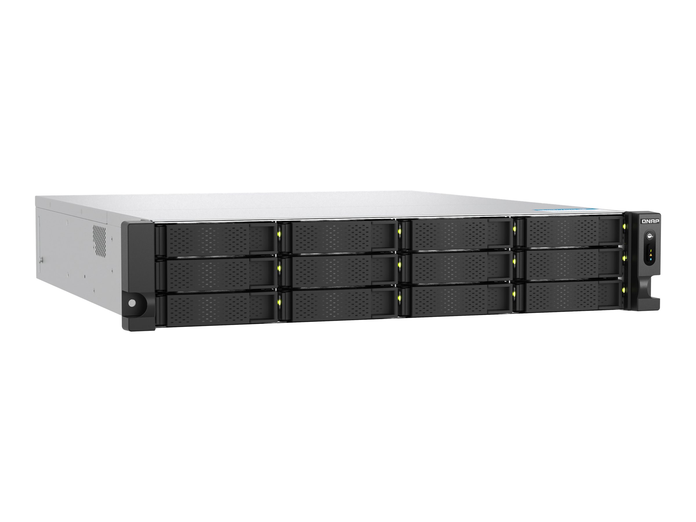 QNAP TS-H1277AXU-RP - Serveur NAS - 12 Baies - rack-montable - SATA 6Gb/s - RAID RAID 0, 1, 5, 6, 10, 50, JBOD, 60 - RAM 16 Go - 2.5 Gigabit Ethernet / 10 Gigabit Ethernet - iSCSI support - 2U - TS-H1277AXU-RP-R5-16G - NAS