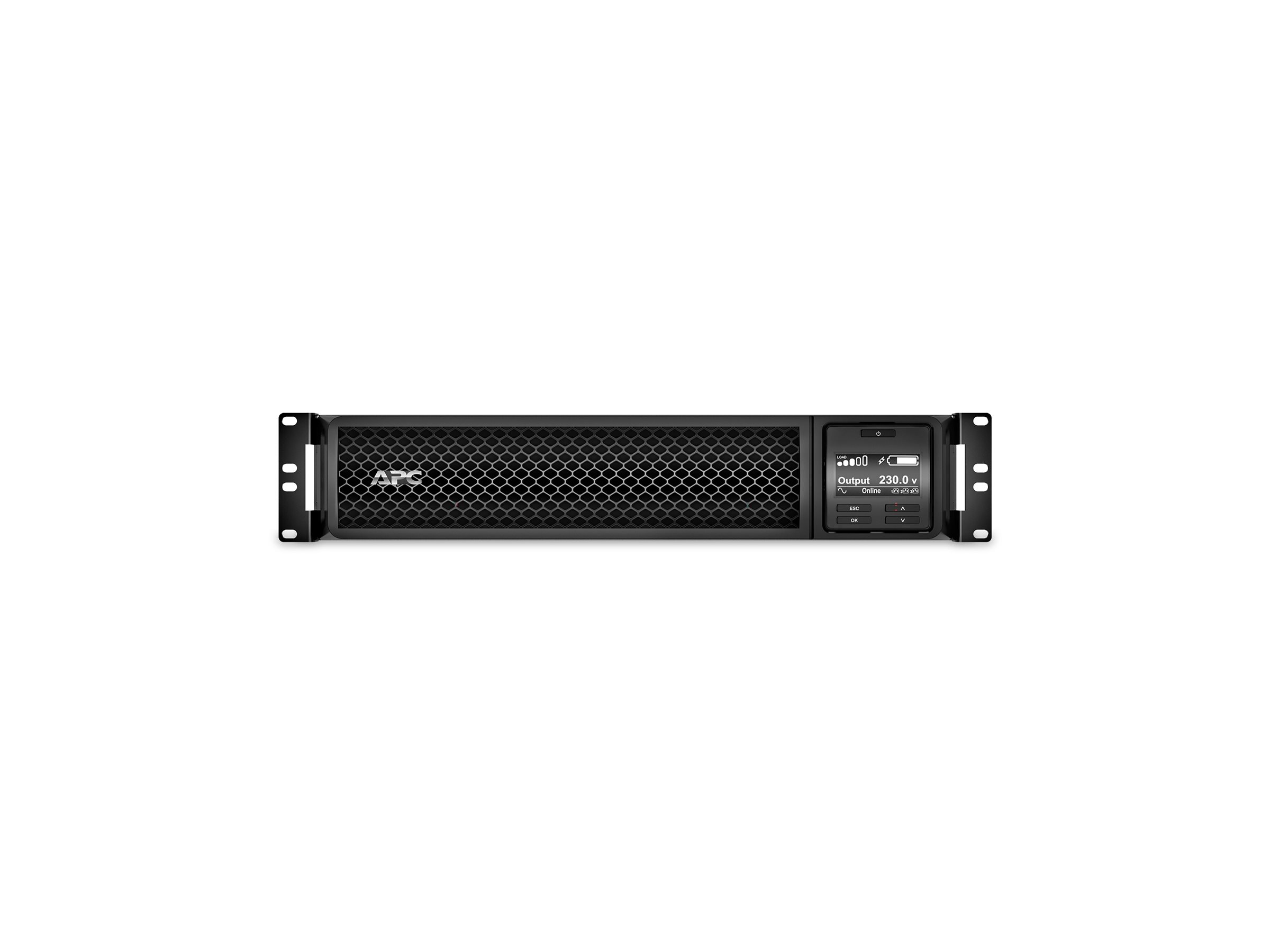 APC Smart-UPS SRT 2200VA RM - Onduleur (montable sur rack / externe) - CA 220/230/240 V - 1980 Watt - 2200 VA - Acide de plomb - RS-232, USB - connecteurs de sortie : 10 - 2U - noir - pour P/N: AR4018SPX432, AR4024SP, AR4024SPX429, AR4024SPX431, AR4024SPX432, NBWL0356A - SRT2200RMXLI - UPS montables sur rack