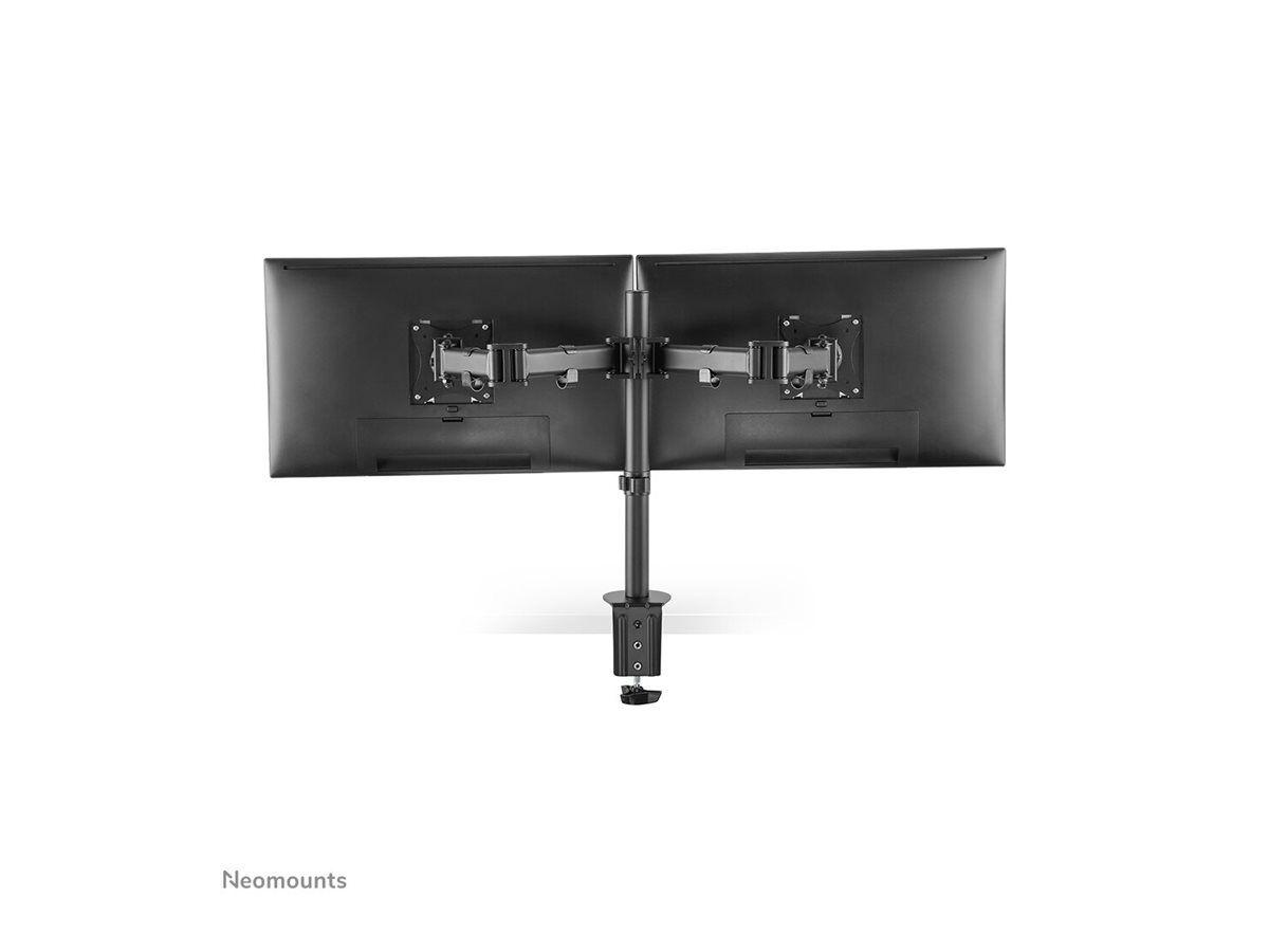 Neomounts NM-D135D - Kit de montage - pleine action - pour 2 écrans LCD - noir - Taille d'écran : 10"-27" - pinces montables, oeillet, montrable sur bureau - NM-D135DBLACK - Accessoires pour écran