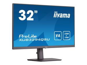 iiyama ProLite XUB3294QSU-B1 - Écran LED - 31.5" - 2560 x 1440 WQHD @ 75 Hz - VA - 250 cd/m² - 3000:1 - 4 ms - HDMI, DisplayPort - haut-parleurs - noir mat - XUB3294QSU-B1 - Écrans d'ordinateur