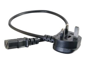 C2G Universal Power Cord - Câble d'alimentation - BS 1363 (M) pour power IEC 60320 C13 - 5 m - moulé - noir - 88516 - Câbles d'alimentation