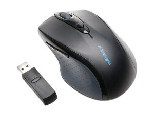 Kensington Pro Fit Full-Size - Souris - pour droitiers - optique - 6 boutons - sans fil - 2.4 GHz - récepteur sans fil USB - noir - K72370EU - Souris