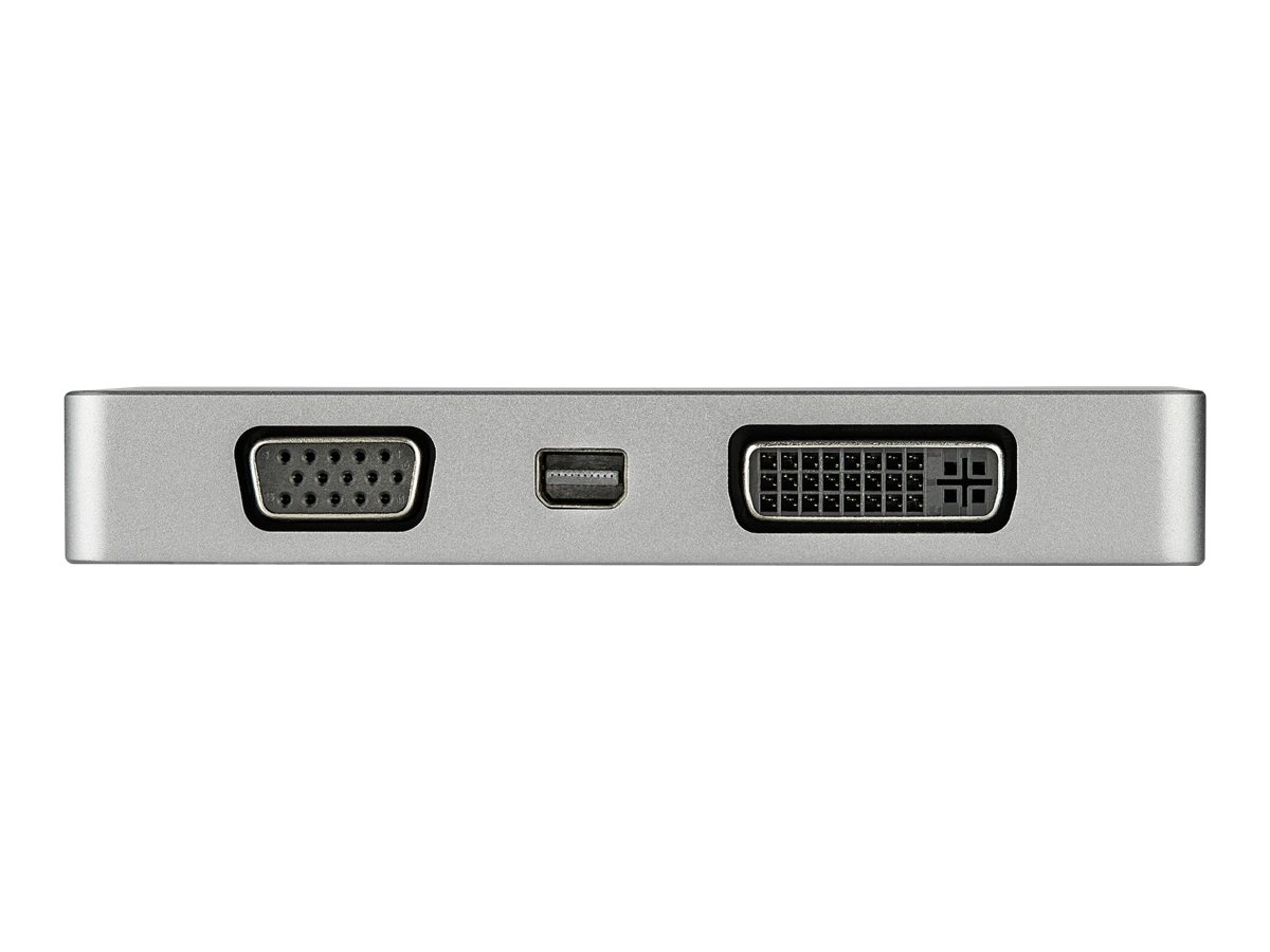 StarTech.com Adaptateur multiport USB-C - Gris sidéral - 4-en-1 USB-C vers VGA, DVI, HDMI, ou Mini DisplayPort (CDPVDHDMDPSG) - Adaptateur vidéo externe - USB-C - DVI, HDMI, Mini DisplayPort, VGA - gris sidéral - CDPVDHDMDPSG - Adaptateurs vidéo grand public