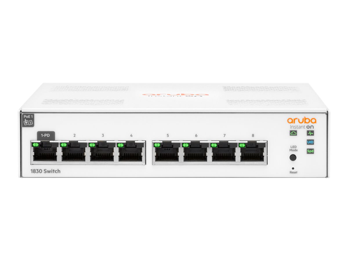 HPE Networking Instant On 1830 8G Switch - Commutateur - intelligent - 8 x 10/100/1000 - de bureau - JL810A - Concentrateurs et commutateurs gigabit