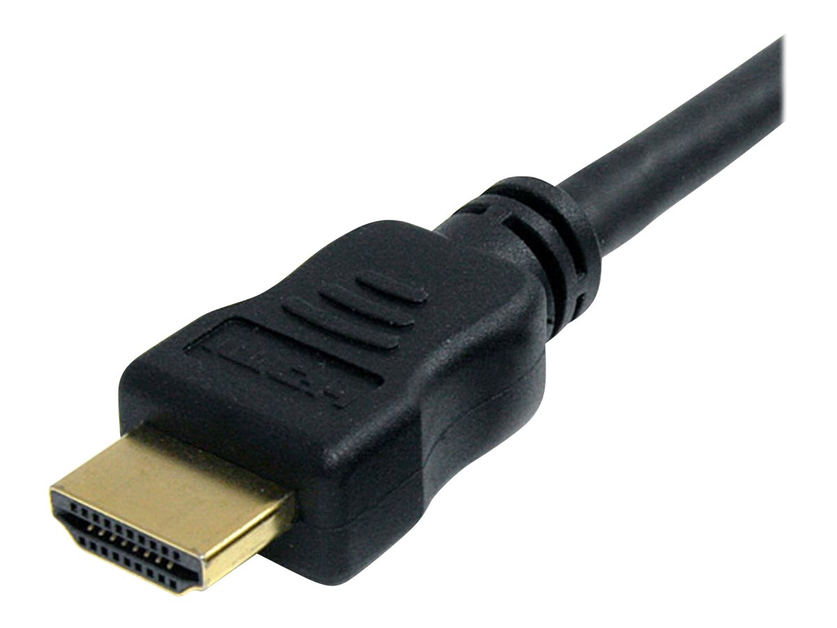StarTech.com Câble HDMI haute vitesse Ultra HD 4K x 2K avec Ethernet de 1m - Cordon HDMI vers HDMI - Mâle / Mâle - Noir - Plaqués or - Câble HDMI avec Ethernet - HDMI mâle pour HDMI mâle - 1 m - noir - HDMM1MHS - Câbles HDMI