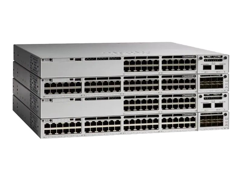Cisco Catalyst 9300 - Network Essentials - commutateur - C3 - Géré - 36 x 2.5GBase-T (UPOE) + 12 x 100/1000/2.5G/5G/10G (UPOE) - Montable sur rack - UPOE (490 W) - C9300-48UXM-E - Concentrateurs et commutateurs gigabit