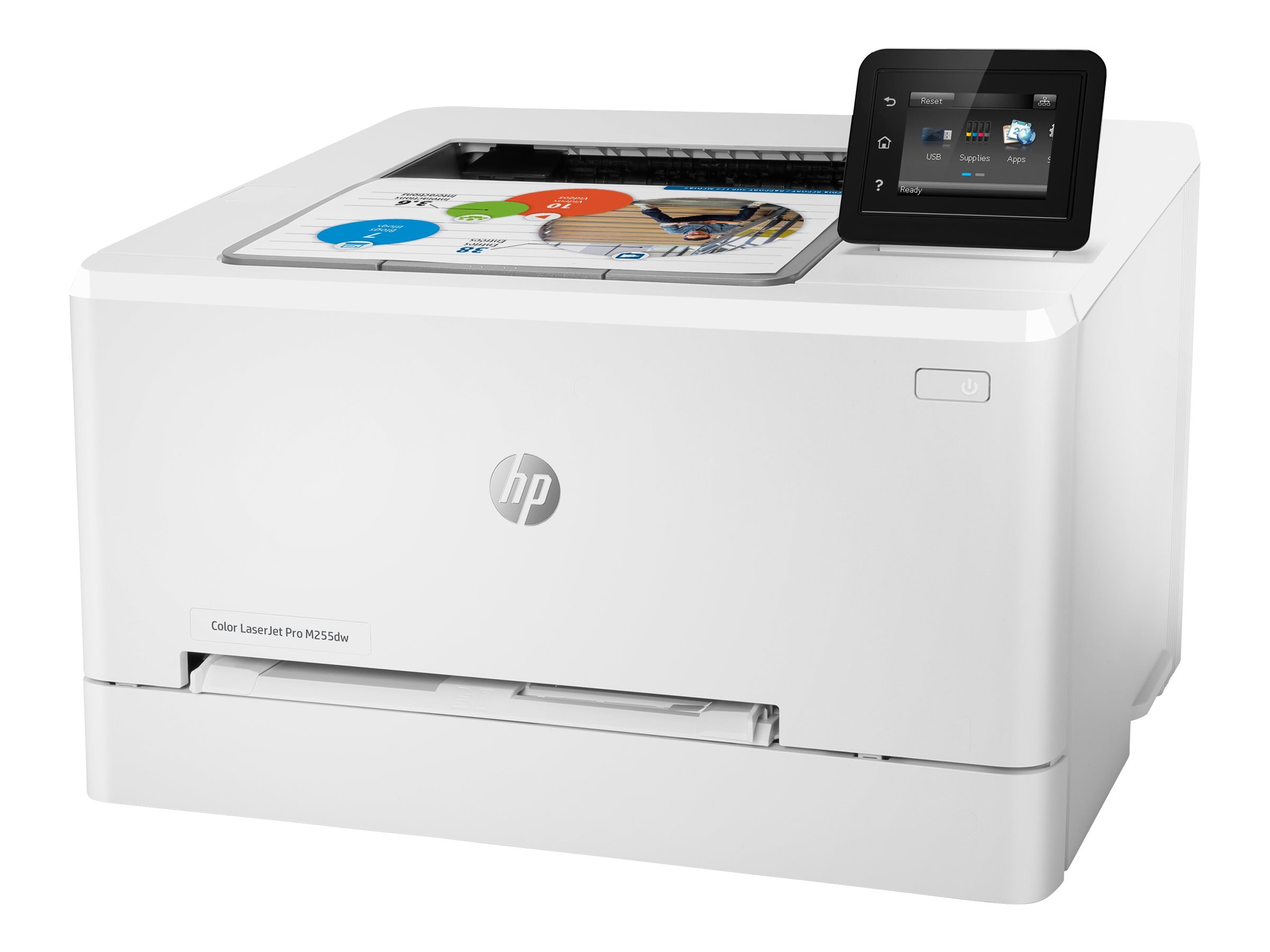 HP Color LaserJet Pro M255dw - Imprimante - couleur - Recto-verso - laser - A4/Legal - 600 x 600 ppp - jusqu'à 21 ppm (mono) / jusqu'à 21 ppm (couleur) - capacité : 250 feuilles - USB 2.0, LAN, Wi-Fi(n), hôte USB - 7KW64A#B19 - Imprimantes laser couleur