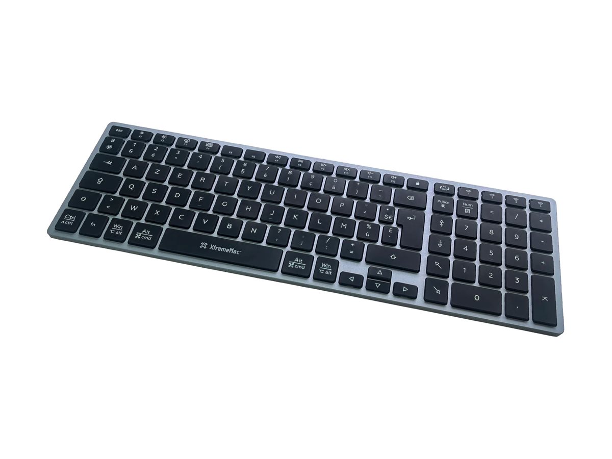 XtremeMac - Clavier - universel, multi-appareil - sans fil - Bluetooth 3.0 - AZERTY - Français - Pour la vente au détail - boîte - XWH-BTK-13 - Claviers