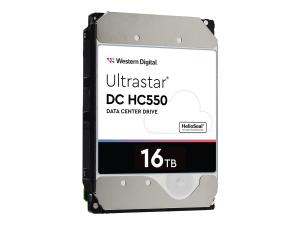 WD Ultrastar DC HC550 WUH721816ALE6L4 - Disque dur - 16 To - interne - 3.5" - SATA 6Gb/s - 7200 tours/min - mémoire tampon : 512 Mo - 0F38462 - Disques durs internes